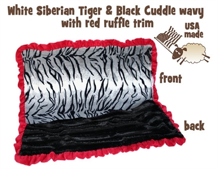 White Siberian Tiger 1/2 Size Pet Blanket
